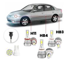 Kit Lampadas Led Honda Civic 2004 E 2005 H11 Hb4 Hb3 20000lm Kit Lampadas Led Honda Civic 2004 E 2005 H11 Hb4 Hb3 20000lm