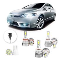 Kit Lampadas Led Honda Civic 2009 A 2011 H11 Hb4 Hb3 20000lm