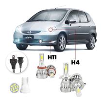 Kit Lampadas Led Honda Fit 2003 A 2008 H11 H4 20000lm Kit Lampadas Led Honda Fit 2003 A 2008 H11 H4 20000lm