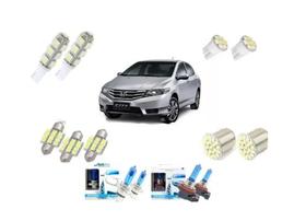 Kit Lampadas Led Honda Fit City + Super Brancas Techone