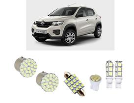 Kit Lâmpadas Led Kwid 2019 2018 2017 Farol Teto Placa Ré