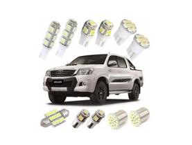 Kit Lampadas Led Luz Branca Hilux Pingo Teto Placa Ré Farol Kit Lampadas Led Luz Branca Hilux Pingo Teto Placa Ré Farol