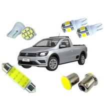 Kit Lâmpadas Led Para Vw Saveiro G2 G3 G4 G5 G6 Luz Ré Teto Placa Xenon Farolete Pingão Torpedo Led Cob