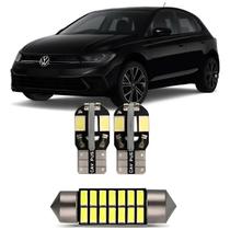 Kit Lampadas Led Polo Vw 2024 /2025 Teto Dianteiro Canbus T10 Branco Branco-frio