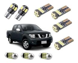 Kit lampadas led premium cambus nissan frontier teto placa