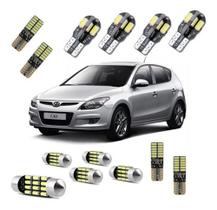 Kit lampadas led premium i30 pingo teto placa ré torpedo