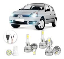 Kit Lampadas Led Renault Clio 2004 A 2012 H1 H1 H7 20000lm