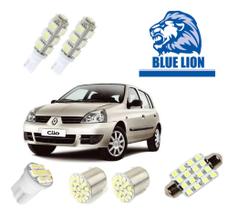 Kit Lâmpadas Led Renault Clio Luz Pingo Teto Placa Ré Kit Lâmpadas Led Renault Clio Luz Pingo Teto Placa Ré