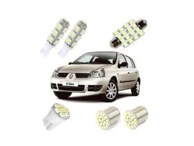 Kit Lâmpadas Led Renault Clio Luz Pingo Teto Placa Ré Kit Lâmpadas Led Renault Clio Luz Pingo Teto Placa Ré