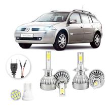 Kit Lampadas Led Renault Grand Tour Todos H1 H7 20000lm