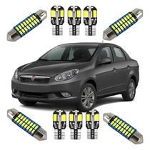 Kit Lâmpadas Led's Grand Siena 2012 A 2018 T10 Branco Branco-frio