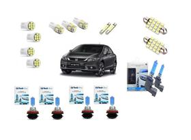 Kit Lampadas Led Super Branca Civic 2014 2015 2016 Farolete