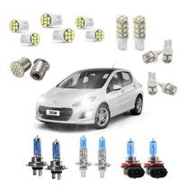 Kit Lampadas Led + Super Branca Farolmilha Peugeot 308