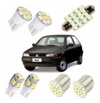 Kit lampadas led super branca gol g2 pingo teto placa