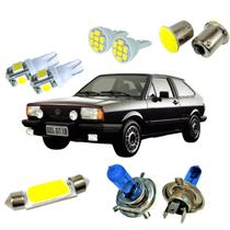 Kit Lâmpadas Led Super Branca H4 Efeito Xenon 8500K Torpedo Pingão Led Cob Ré Gol Quadrado