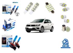Kit Lampadas Led Super Brancas Gol /voyage G5 G6 Techone