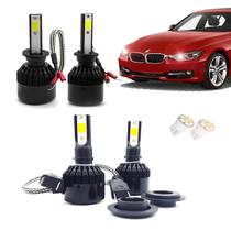 Kit Lâmpadas Led Tech One 8000k Azulado Farol Alto e Baixo BMW 320i 2010 2011 2012 2013