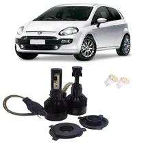 Kit Lâmpadas Led Tech One 8000k Azulado Farol Alto e Baixo Fiat Punto 2008 2009 2010 2011 2012 2013 2014 2015 2016 2017