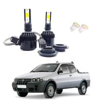 Kit Lâmpadas Led Tech One 8000k Azulado Farol Alto Strada 2005 2006 2007 2008