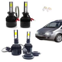 Kit Lâmpadas Led Tech One 8000k Azulado Farol Baixo e Milha Idea 2005 2006 2007 2008 2009 2010