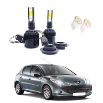 Kit Lâmpadas Led Tech One 8000k Azulado Farol Baixo Pegeout 206 2007 2008