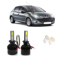 Kit Lâmpadas Led Tech One 8000k Azulado Farol Milha Pegeout 206 2007 2008