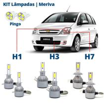 Kit Lâmpadas Meriva Todos os Anos Super Led C6 6000k 7200 Lumens Branca Kit Lâmpadas Meriva Todos os Anos Super Led C6 6000k 7200 Lumens Branca