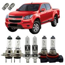 Kit Lâmpadas Originais 3200K Alto Baixo Milha GM S10 + T10