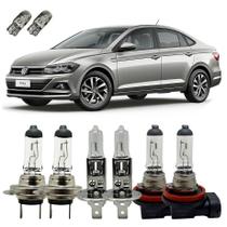 Kit Lâmpadas Originais 3200K Alto Baixo Milha VW Virtus T10