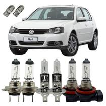 Kit Lâmpadas Originais 3200K VW Golf Alto Baixo Milha + T10 Kit Lâmpadas Originais 3200K VW Golf Alto Baixo Milha + T10