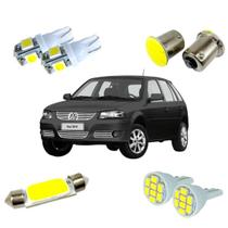 Kit Lâmpadas Para Gol G2 G3 G4 Farol Pingão 8 Leds 5 Leds Sdm Led Cob Torpedo e 1 Polo