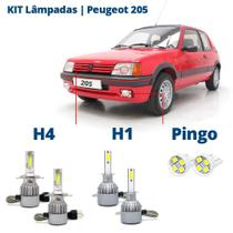 Kit Lâmpadas Peugeot 205 Todos os Anos Super Led C6 6000k 7200 Lumens Branca Kit Lâmpadas Peugeot 205 Todos os Anos Super Led C6 6000k 7200 Lumens Branca