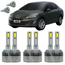 Kit Lâmpadas Peugeot 408 2011 Em Diante Alto Baixo E Milha