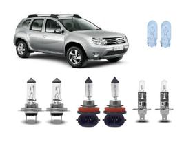 Kit lâmpadas renault duster halógenas amarela farol milha