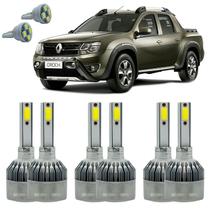 Kit Lâmpadas Renault Duster Oroch Farol Alto Baixo E Milha