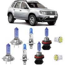 Kit Lâmpadas Renault Duster Super Branca Led Farol Milha