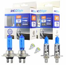 Kit Lampadas Shocklight Super Branca H7 e H1 12V 55W 8500K + T10 LED