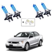 Kit Lâmpadas Shocklight Super Branca H7 H7 Farol Baixo e Alto Jetta 2007 2008 2009 2010 2011 2012 2013 2014 2015 2016