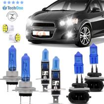 Kit Lâmpadas Sonic 2012 2013 2014 2015 Super Brancas Farol H7 H1 55w Milha H27 881 27w - 8500k 12v Inmetro