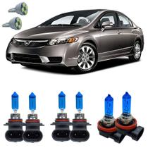 Kit Lampadas Super Branca 8500k Civic 2004 A 2011 + Led T10
