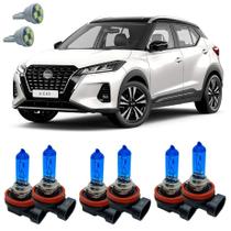 Kit Lampadas Super Branca 8500k Efeito Xenon Kicks + Led T10
