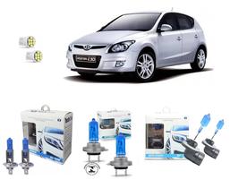 Kit Lâmpadas Super Branca 8500k Farol Alto Baixo e Milha + Pingos Hyundai I30 2009 à 2012 Kit Lâmpadas Super Branca 8500k Farol Alto Baixo e Milha + Pingos Hyundai I30 2009 à 2012