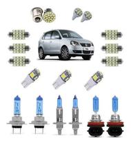 Kit Lampadas Super Branca 8500K Vw Polo/Polo Sedan 2011/2014