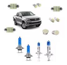 Kit Lampadas Super Branca Alto/Baixo + Led Amarok Vw