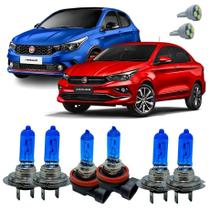 Kit Lampadas Super Branca Argo E Cronos Todos + Led T10