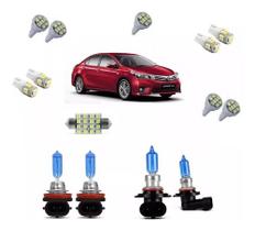 Kit Lampadas Super Branca Farol + Led Corolla 2015 2016