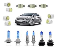 Kit Lâmpadas Super Branca Farol + Led Elantra 2011 2012 2013