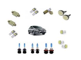 Kit Lâmpadas Super Branca Farol/Milha + Led Civic 2013/2014