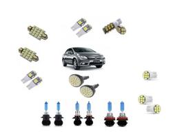 Kit Lampadas Super Branca Farol/Milha + Led Civic 2013/2014