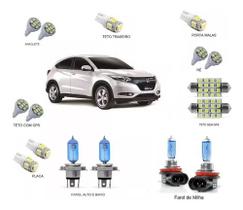 Kit Lâmpadas Super Branca Farol/milha + Led's Hrv 2015 2016